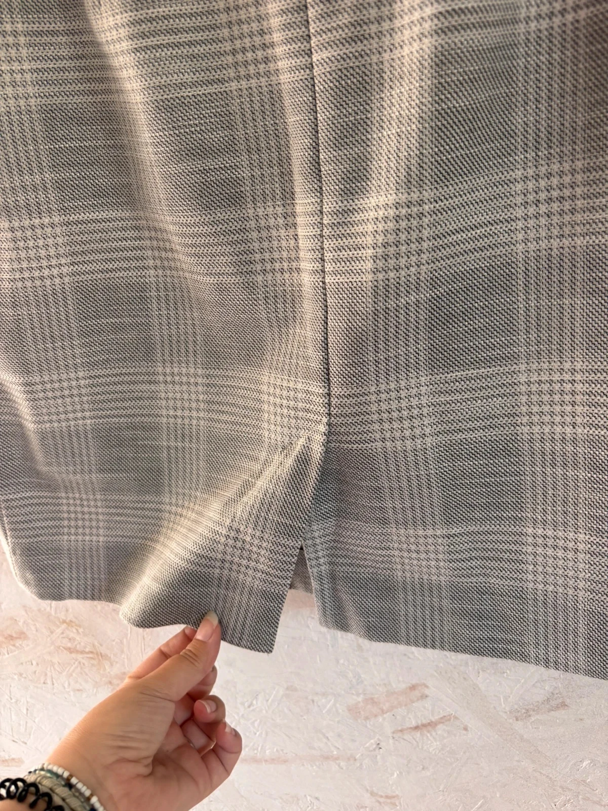 H&M Prince of Wales checkered pattern gray pencil skirt – Size 40 – Very good condition – photo 8